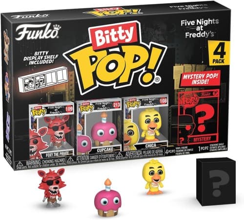 FIVE NIGHTS AT FREDDY'S Bitty 4 Pack 2.5cm Foxy Chica Cupcake Funko Pop! — Figurki FNAF