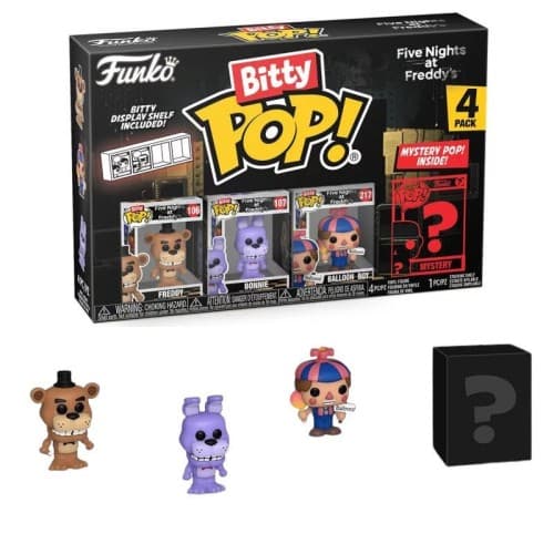 FIVE NIGHTS AT FREDDY'S Bitty 4 Pack 2.5cm Freddy Bonnie FUNKO POP! — Figurki FNAF