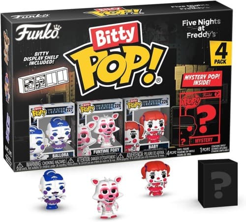 FIVE NIGHTS AT FREDDY'S Bitty 4 Pack 2.5cm Funko Pop! Ballora Foxy funtime baby — Figurki FNAF