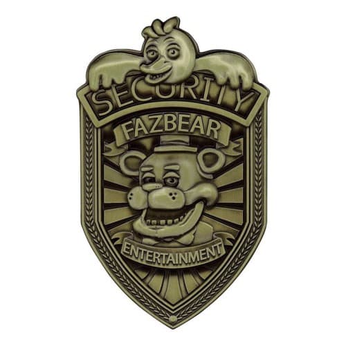FNAF Security Badge Replica Limited Edition "Antique Brass Edi." — Gadżety FNAF