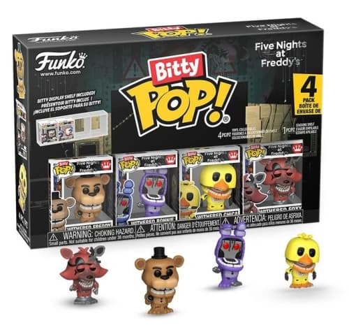 FIVE NIGHTS AT FREDDY'S - Bitty Pop 4 Pack 2.5cm - Withered — Figurki FNAF